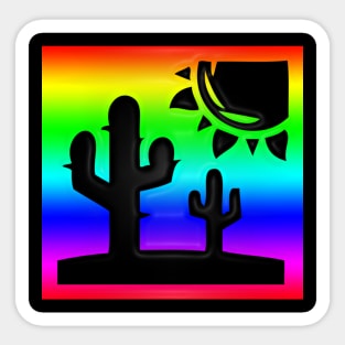 Western Era - Cactus in the Sun Sticker